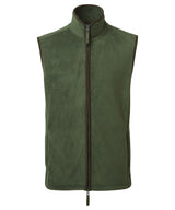 Artisan fleece gilet — Moss Green/Brown