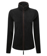 Women’s artisan fleece jacket — Black/Brown