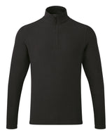 Unisex ‘Recyclight’ 1/4 zip microfleece — Black