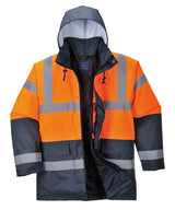 Hi-vis traffic jacket (S466/S467) — Orange/Navy