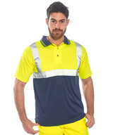 Two-tone polo (S479) — lifestyle