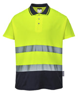 Two-tone cotton Comfort polo (S174) — lifestyle