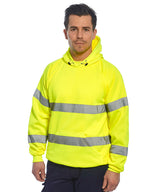 Hi-vis hooded sweatshirt (B304) — lifestyle