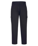 Women's stretch cargo trousers (S233) slim fit — Black