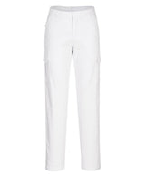 Women's stretch cargo trousers (S233) slim fit — White