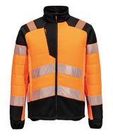 PW3 Hi-vis hybrid baffle jacket (T170) — Orange/Black