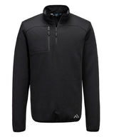 KX3 Sport textured ¼-zip sweatshirt (KX376) — Black