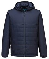 Professional hooded insulated baffle jacket (S608) — Navy