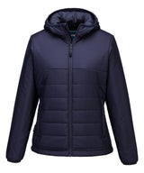 Women’s professional hooded insulated baffle jacket (S613) — lifestyle