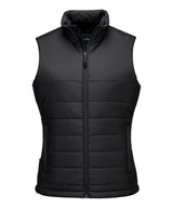 Women’s professional insulated baffle gilet (S607) — Black