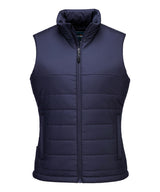 Women’s professional insulated baffle gilet (S607) — Navy