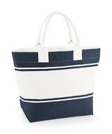 Canvas deck bag — Navy/Off White