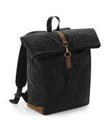 Heritage waxed canvas backpack — lifestyle