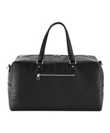 Tailored luxe PU weekender — Black