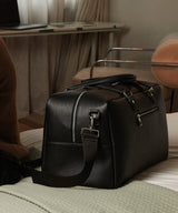 Tailored luxe PU weekender — lifestyle