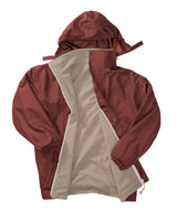 Recycled StormDri 6000 coat — Burgundy/Camel