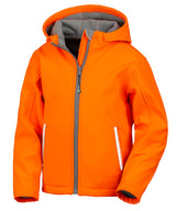 Core junior TX performance hooded softshell jacket — Neon Orange