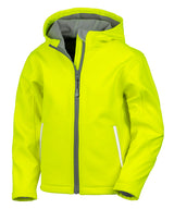 Core junior TX performance hooded softshell jacket — Neon Yellow