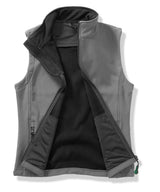 Women's printable softshell bodywarmer — Charcoal/Black