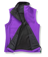 Women's printable softshell bodywarmer — Purple/Black