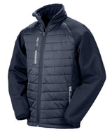 Compass padded softshell jacket — Navy/Grey