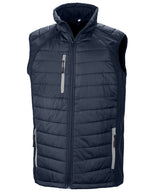 Compass padded softshell gilet — Navy/Grey