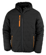 Recycled compass padded winter jacket — Black/Orange