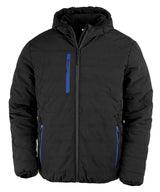 Recycled compass padded winter jacket — Black/Royal