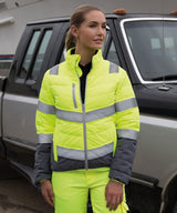 Women's soft padded safety jacket — lifestyle
