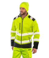 Printable ripstop safety softshell — lifestyle
