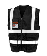 Heavy duty polycotton security vest — Black