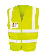 Heavy duty polycotton security vest — Fluorescent Yellow