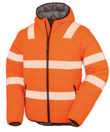 Recycled ripstop padded safety jacket — Fluorescent Orange