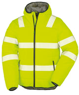 Recycled ripstop padded safety jacket — Fluorescent Yellow