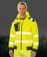 Recycled robust zipped safety hoodie — lifestyle