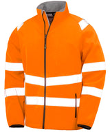 Recycled 2-layer printable safety softshell — Fluorescent Orange