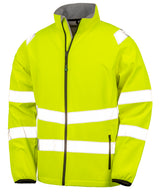 Recycled 2-layer printable safety softshell — Fluorescent Yellow