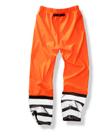 Heavy-duty prism PU safe and dry trousers with recycled backing — Fluorescent Orange/Black