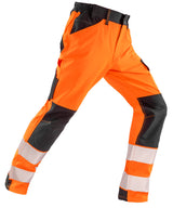 Safe-Guard recycled dynamic stretch safety trousers — Fluorescent Orange
