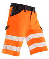 Safe-Guard recycled dynamic stretch safety shorts — Fluorescent Orange