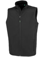 Men's recycled 2-layer printable softshell bodywarmer — Black