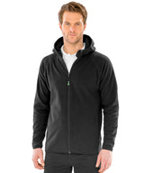 Recycled hooded microfleece jacket — lifestyle