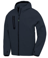 3-layer recycled printable casual hooded softshell — Navy/Navy