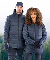 Recycled hooded padded parka — lifestyle