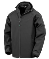 Recycled 3-layer printable hooded softshell — Black