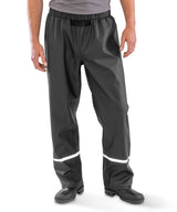 Prism PU waterproof trousers with reflective bands and recycled backing — lifestyle