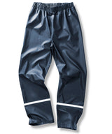 Prism PU waterproof trousers with reflective bands and recycled backing — Navy