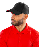 Brushed coton printers/embroiderers cap with sandwich peak — lifestyle