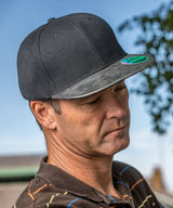 Bronx glitter flat peak snapback cap — lifestyle
