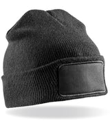 Recycled double knit printers beanie — Black
